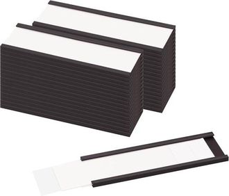 OEM Portatarjetas Magn&eacute;tico - 25 Mm X 76 Mm - 30 Unidades Por Paquete - Apto Para Estantes, Pizarras Blancas Y Cajas De Herramientas - Estilo B