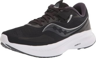 Saucony Mens Guide 15 Walking Shoe, Black/White, 9.5 UK