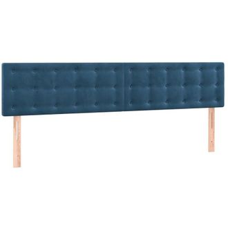 vidaXL Cabeceros 2 Unidades De Terciopelo Azul Oscuro 90x5x78/88 Cm Vidaxl
