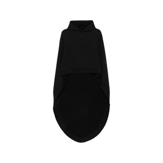Balenciaga Asymmetric Embroidered-logo Hoodie
