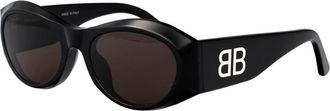 Balenciaga Bb 0396Sk Zonnebrillen - Dames - Zonnebrillen - Zwart - 55 MM - Accessoires