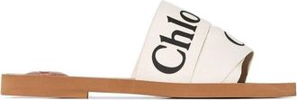 Chlo&eacute; Woody Flat Mules - Dames - Sandalen - Wit - 41 EU - Schoenen