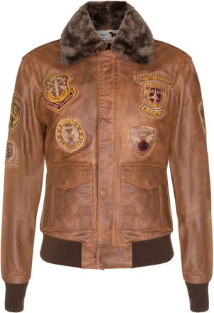 Infinity Leather Mens Leather Air Force Bomber Jacket - Belgrade