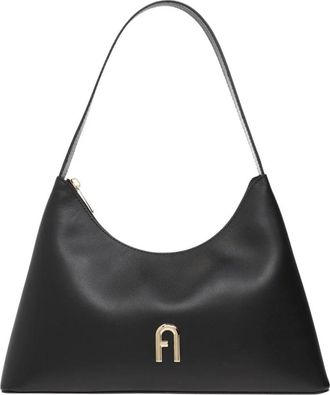 Furla Diamante Kleine Schoudertas - Dames - Schoudertassen - Zwart - ONE Size - Leer - Tassen
