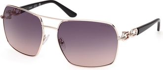 Guess GU00159 28B Womens Sunglasses Gold Size 63