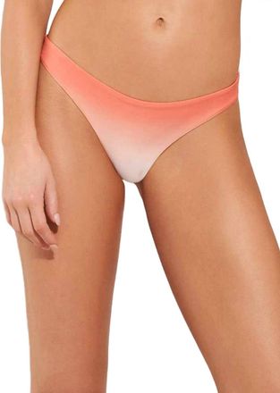 Maaji Reversible Signature Cut Thin Side Bikini Bottom In Pink