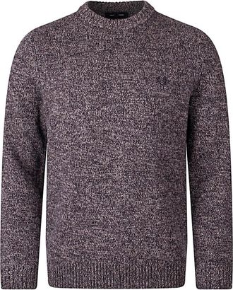 Fred Perry Maglione in filato ritorto m&eacute;l - Heren - Ronde hals truien - Bruin - XL - Truien & Vesten