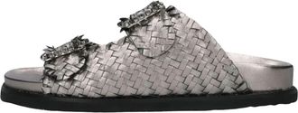 Inuovo Zilveren Sandalen met Gouden Gespen - Dames - Sandalen - Grijs - 40 EU - Schoenen