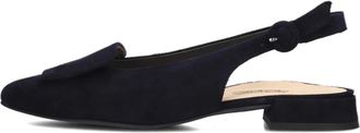 Paul Green Navy Suede Puntneus Slingbacks - Dames - Ballerinas - Blauw - 38 1/2 EU - Su&egrave;de - Schoenen