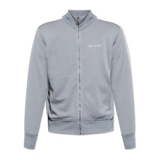 Palm Angels Sweatshirts & Hoodies - Heren - Vesten met rits - Grijs - S - Leer - Hoodies & sweatvesten