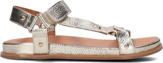 Stefano Lauran Gouden leren sandalen voor vrouwen - Dames - Sandalen - Geel - 41 EU - Leer - Schoenen