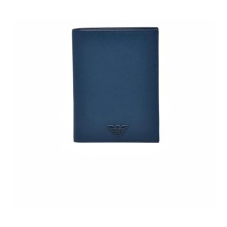 Emporio Armani Portacarte 10x14 Saffiano - - Accessories - Uomo - Blu - ONE SIZE