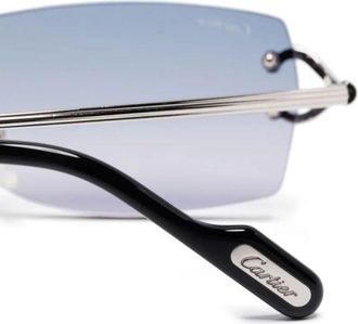 Cartier CT0550S Rimless Metal Sunglasses - Silver