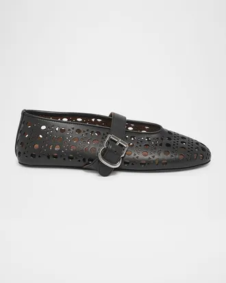 Alaia Vienne Cutout Mary Jane Ballerina Flats