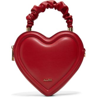 Aldo Javaberel Faux Leather Heart Crossbody Bag in Open Red at Nordstrom