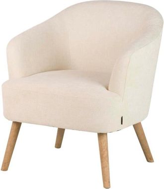 Adda Home Butaca beige de madera 71x72x79cm