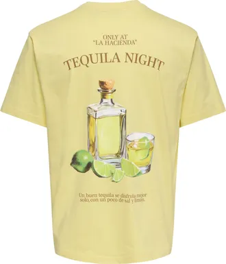 Only & Sons T-Shirt ONLY & SONS ONSFRED LIFE RLX SS PRINT TEE NOOS, Herren, Gr. XXL, sunlight print:tequila night, Jersey, Obermaterial: 100% Baumwolle, bedruckt,