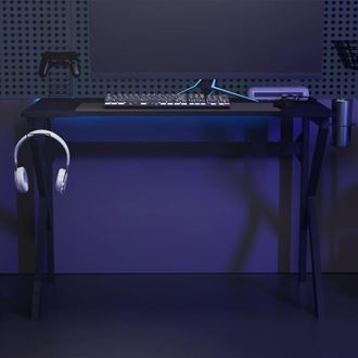 vidaXL Vidaxl - Escritorio Gaming Con Patas En Forma De K Negro 110x60x75 Cm
