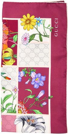 Gucci Pink Floral Scarf
