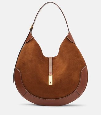 Polo Ralph Lauren Polo ID Large suede shoulder bag