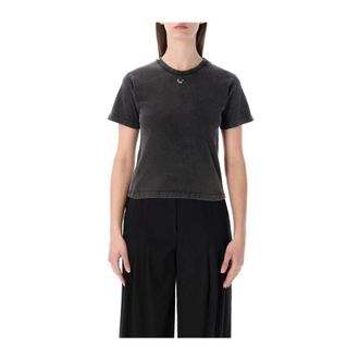 Ottolinger Gedistressed T-shirt met grafische print - Dames - T-shirts - Zwart - M - Katoen - Tops