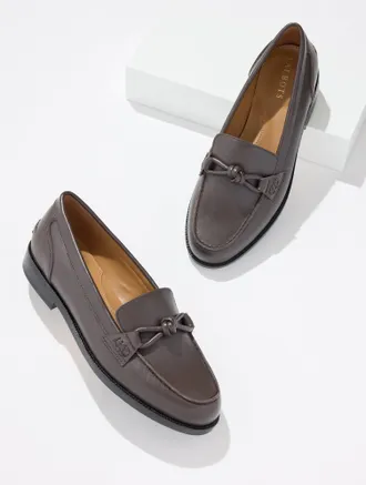 Talbots Bethany Knot Nappa Loafers - Dark Chocolate - 10 1/2 M Talbots