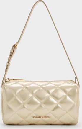 Charles & Keith Janie Metallic Quilted Shoulder Bag