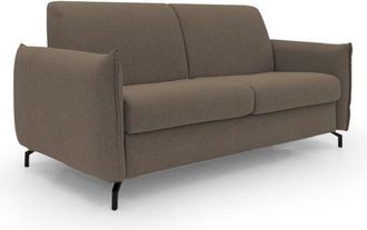 Divani.Store Divani.store - Scarlet Sof&aacute; Cama Convertible En Tejido Mixto De Algod&oacute;n Impermeable 195 Cm (mat.140x197) Marr&oacute;n