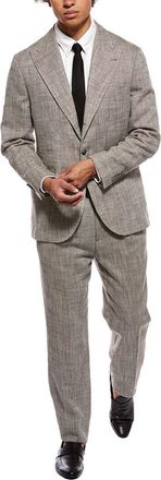 Brunello Cucinelli 2Pc Silk & Linen-Blend Suit