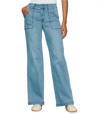 Sanctuary Standard Rise Wide Leg Jean In Keep Up