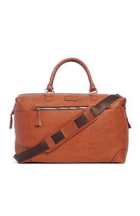 Korchmar Fulton Leather Framed Duffel in Pebbled Tan at Nordstrom