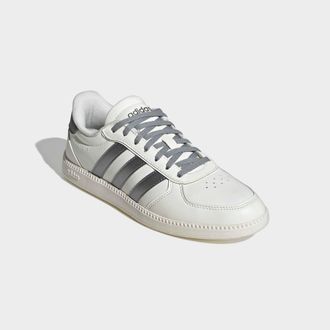 adidas Sneaker ADIDAS SPORTSWEAR BREAKNET SLEEK, Damen, Gr. 42,5, weiss (core wei&szlig;, iron metallic, grau), Synthetik, Schuhe Sneaker