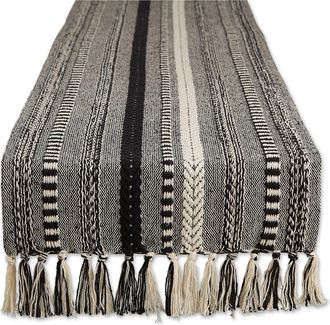 Design Imports Braided Stripe Table Runner in Black at Nordstrom Rack