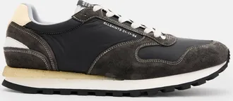 AllSaints Cow Suede Rimini Leather Lower Top Trainers, Size: UK 11/US 12/EU 45