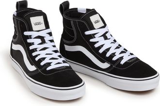 Vans Sneaker VANS ASHWOOD HI DECON, Herren, Gr. 42,5, schwarz, wei&szlig;, Leder, Synthetik, Textil, Schuhe Sneaker