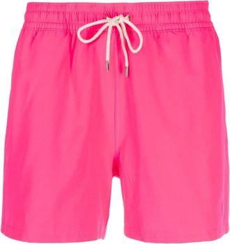 Polo Ralph Lauren logo-embroidered swim shorts - men - Recycled Polyester/Spandex/Elastane - S - Pink