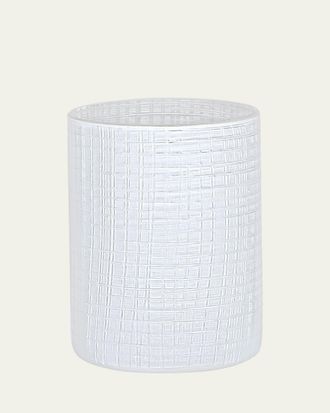 Labrazel Cambric Glass Toothbrush Holder, White Enamel