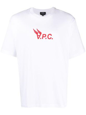 A.P.C. Hermance logo-print cotton T-shirt - White
