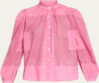 Alix of Bohemia Annabel Fuchsia Tile Shirt