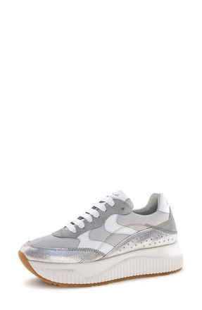 Voile Blanche Lana Fresh Metallic Sneaker in Silver Grey at Nordstrom, Size 10Us