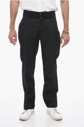 Off-white Slim-Fit Trousers With Ankle Zips size 48