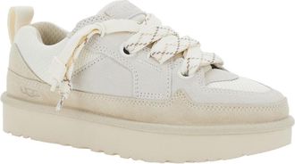 UGG Womens Sneakers Lo Lowmel White Suede Leather Textile Trainers