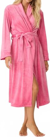 PJ Salvage Velvety Velour Robe In Pink