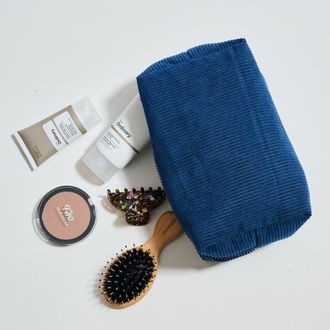 Urban Expression Cordially Yours - Corduroy Cosmetic & Travel Organizer Pouch in Denim at Nordstrom