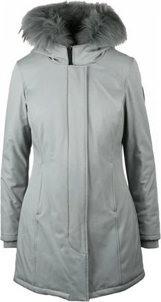 Bomboogie Sage Green Fitted Polyester-Blend Parka