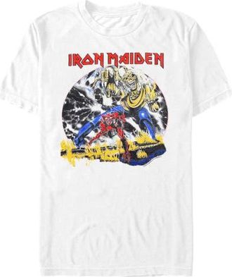 Iron Maiden Mens Iron Maiden Retro the Number of the Beast T Shirt in White at Nordstrom, Size Xxx-Large