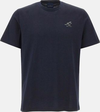 Paul & Shark Paul & Shark Mens Aqua Touch Cotton T-Shirt Navy - Size: 44