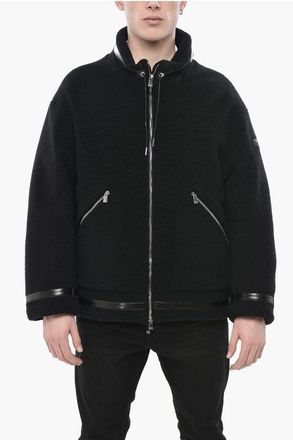 Tatras Solid Down Jacket with Mixed-Wool Exterior and Faux-Leather size Xl