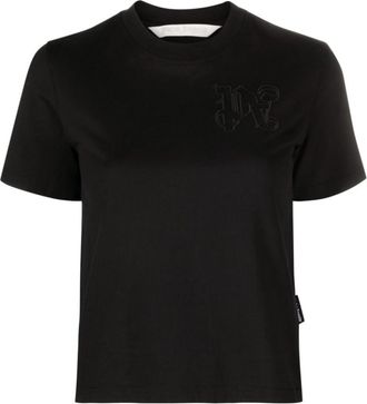 Palm Angels Black Black Mini Logo T-Shirt