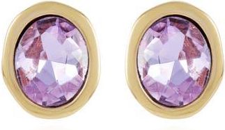 T Tahari Oval Crystal Earrings in Gold at Nordstrom Rack